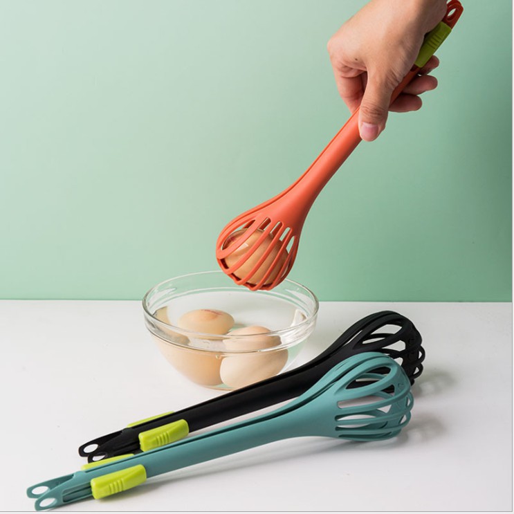 Dụng cụ gắp tích hợp que đánh trứng bằng nylon đa năng cho nhà bếp