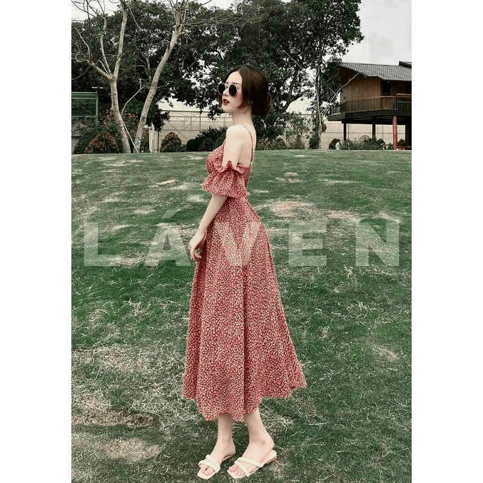 Sale Lớn Cho Bộ Đầm Lụa Váy Chẻ  Eo Thon Xinh Tỏa Nắng UP