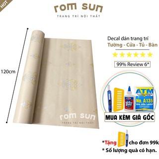 KHỔ 120CM | Giấy dán tường phòng ngủ,Dán tường hàn quốc dán phòng khách - Decal dán tường hoa đồng kem