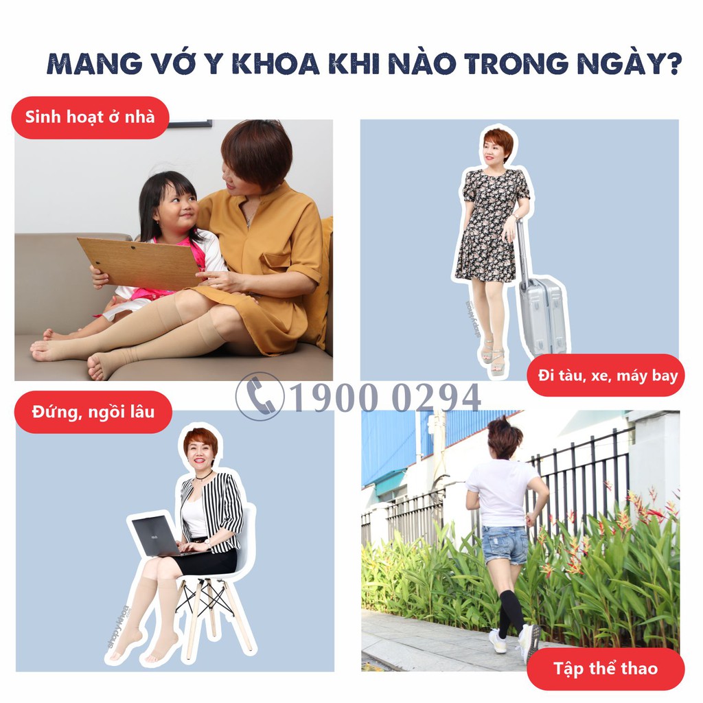 Vớ Y Khoa JOBST Relief Đùi, Màu Da, Hở Ngón, Suy Giãn Tĩnh Mạch, Áp Lực 20-30mmHg (Tất Y Khoa)