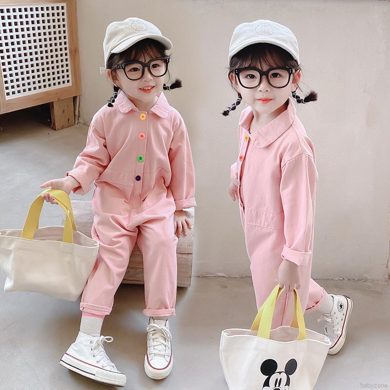 Bộ áo liền quần dài tay phong cách Hàn Quốc đáng yêu dành cho bé gái