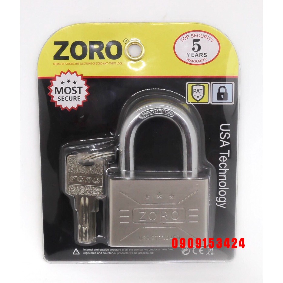 Ổ KHÓA ZORO 6P-CHÌA MUỖNG