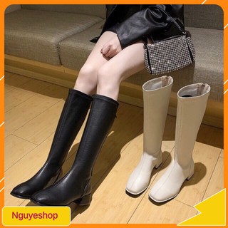 Bốt đùi da mềm khoá sau big size 34-43