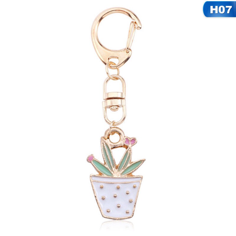 Móc khóa kim loại hình động vật dễ thương