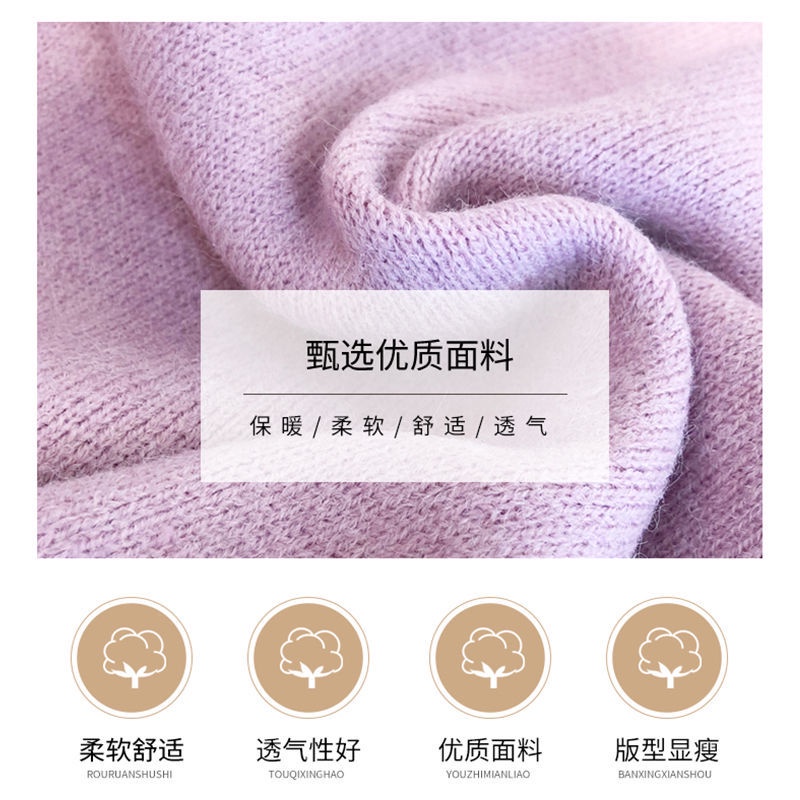 Áo sweater dày dặn chui đầu kiểu dáng rộng trang trí búp bê gấu phong cách nước ngoài cho nữ