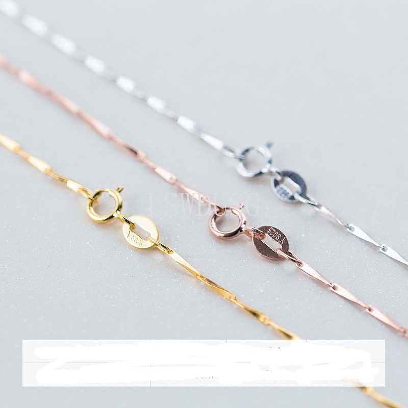 Dây chuyền VÀNG 925 Vòng cổ bạc Chiều dài khác nhau Dây chuyền vàng 18K Mạ vàng hồng Trang sức nữ