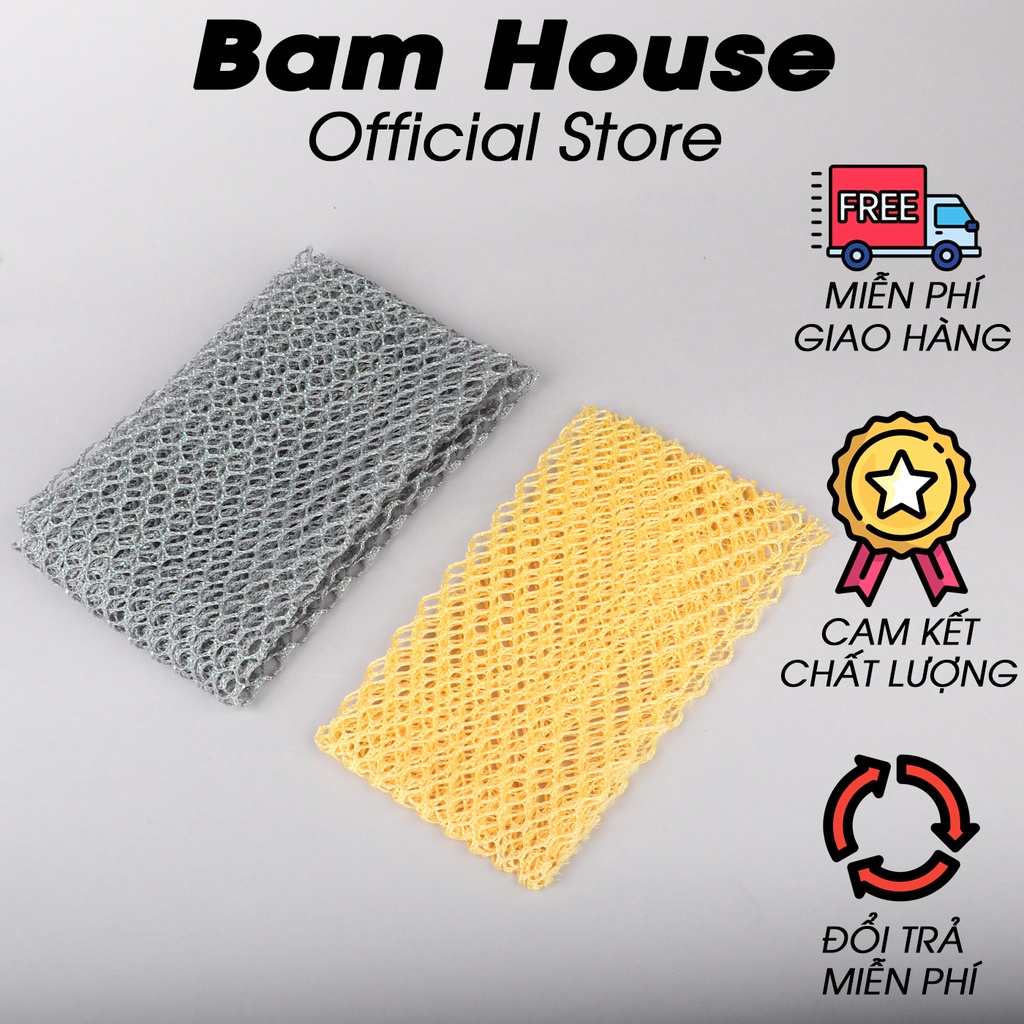 Lưới rửa chén Bam House chống xước loại dày bản to cao cấp LRC01