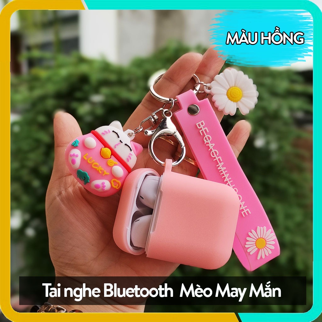 Tai Nghe Bluetooth Không Dây Tws i12 Hình Mèo May Mắn,Tương Thích Với Android/iOS
