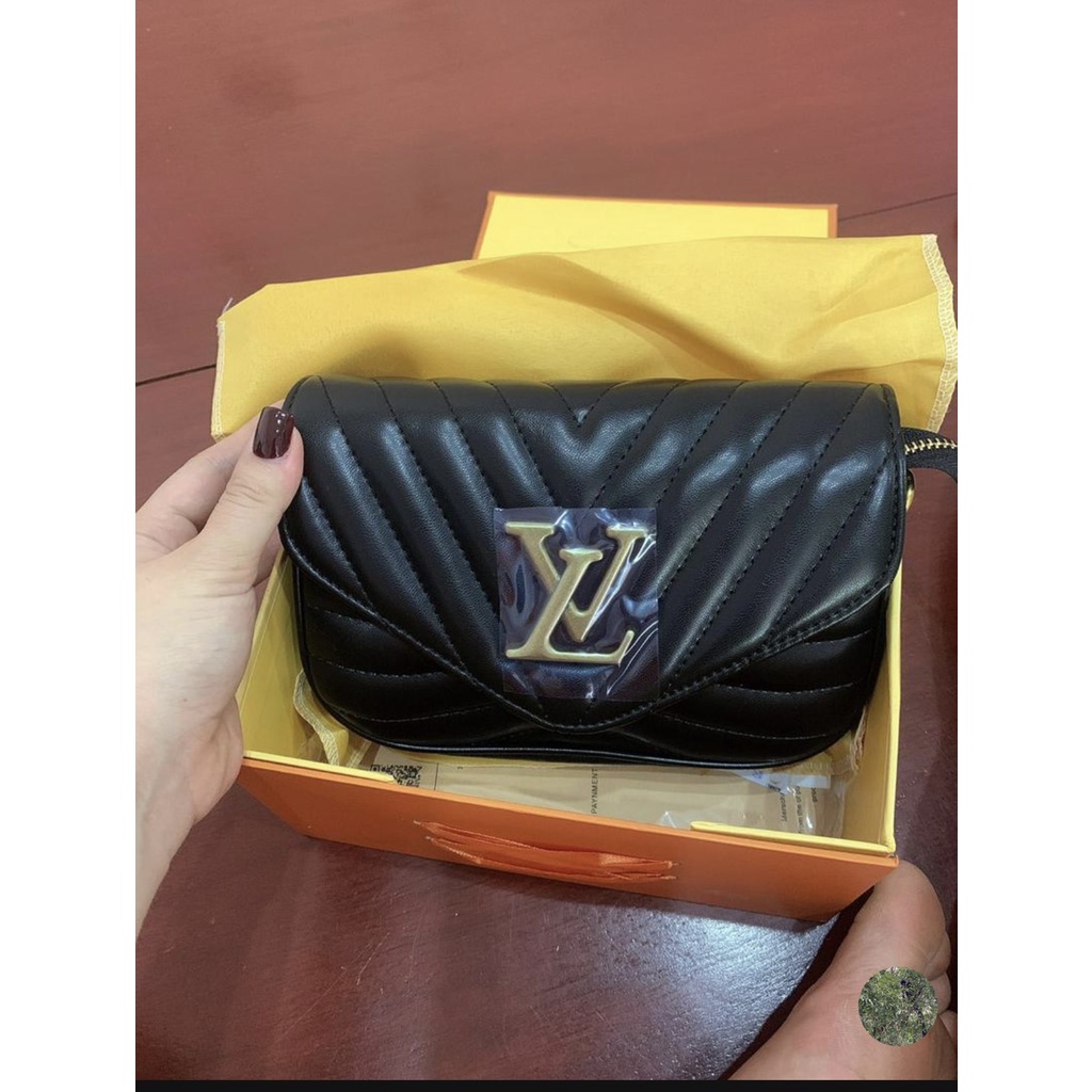 Sét túi lv da mềm kèm ví tròn hàng fullbox nam châm