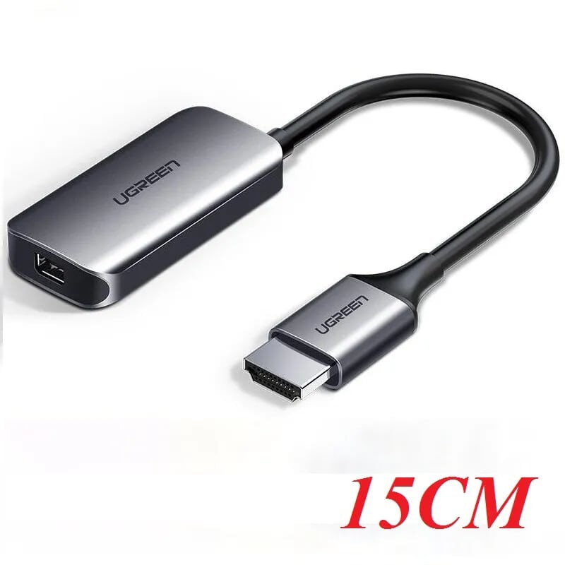 Cáp hdmi ra mini displayport hỗ trợ 4k*2k 30hz màu xám Ugreen 60352 chính hãng