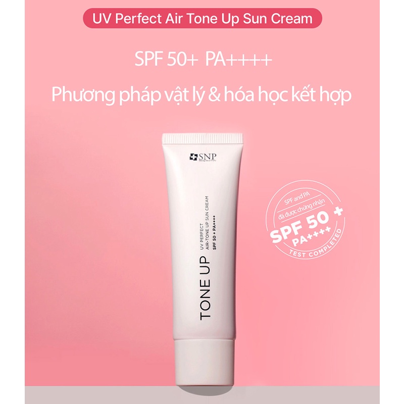 Kem Chống Nắng Nâng Tông SNP UV Perfect Air Tone Up Sun Cream 50g