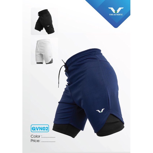 Quần 2 lớp nam, quần đùi nam tập gym, quần chạy bộ- Túi quần lớp trong đẹp- Hàng công ty chuẩn form, chất đẹp- HÌNH THẬT