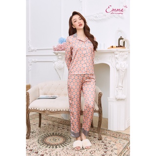 Đồ Bộ Mặc Nhà Pyjama Lụa Chấm Tròn Emma ETLU.21.027.13