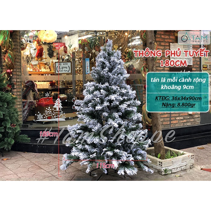 [LÁ DÀY ĐẸP - LOẠI 1] Cây thông Noel cao 180cm thông dụng nhiều kiểu X-TREE-13