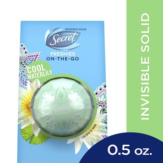 Lăn Khử Mùi Nữ Dạng Sáp Secret Antiperspirant and Deodorant Ball for Women Invisible Solid Cool Waterlily Scent 14g (Mỹ)