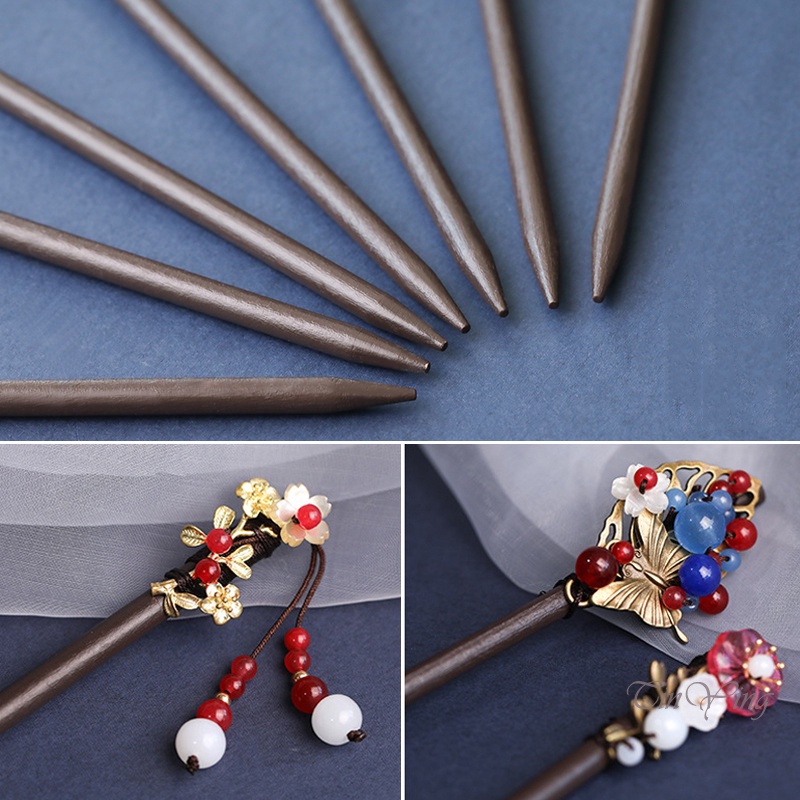 GETNOIVAS Trâm Cài Tóc Bằng Gỗ Phong Cách Trung Hoa Cổ Điển Cho Nữ