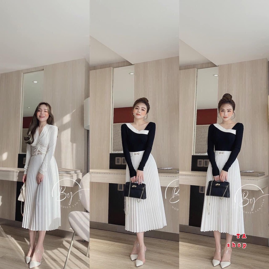 chân váy xếp ly đai xích shop sun soc | BigBuy360 - bigbuy360.vn