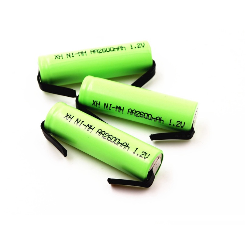 Pin sạc Lithium-Ion cỡ AA dung lượng 2600mAh 1.2V có hàn kết nối niken sẵn 2 đầu viên Pin