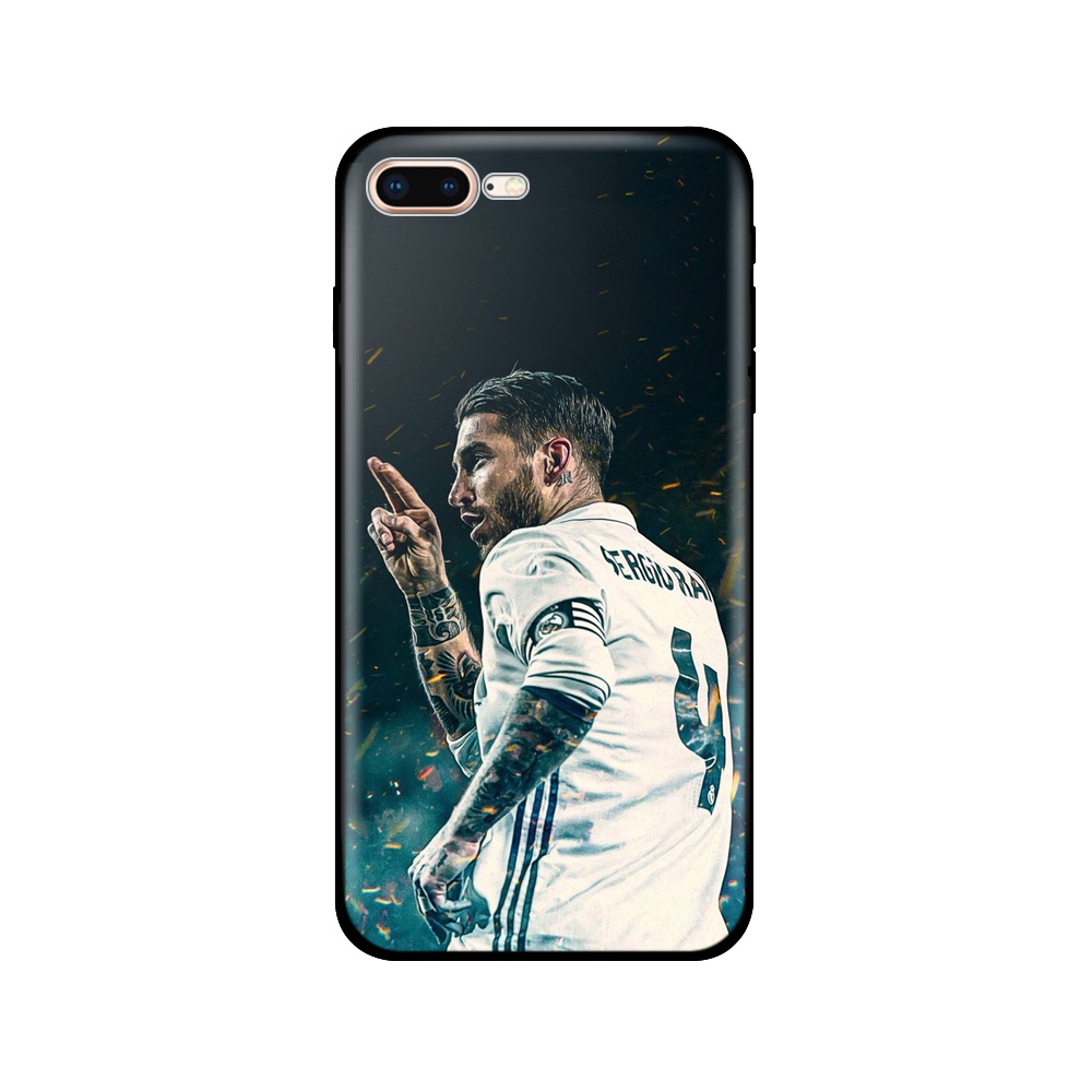 Ốp Điện Thoại Silicon Tpu Mềm Đen Hình Cầu Thủ Messi Ramos Modric Neymar Mbappe Salah Cho Apple Iphone 5s 5 S SE 2020 2016 6s 6 S 7 8 Plus