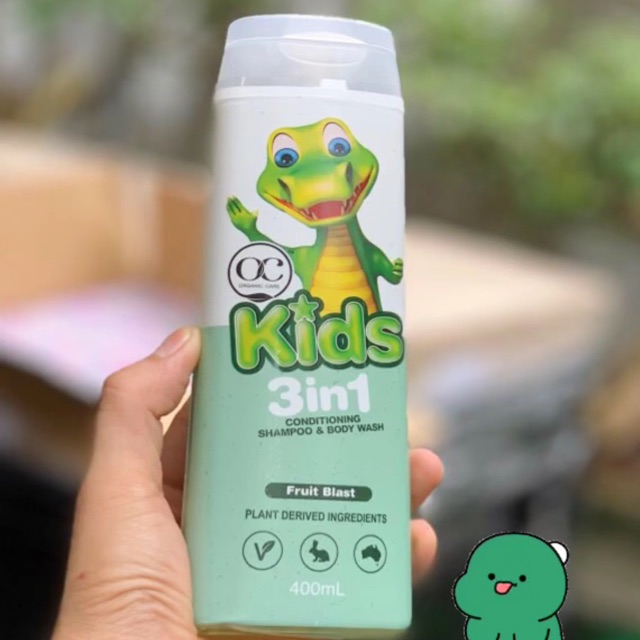 Tắm gội xả OC kids 3 in 1 shampoo conditioning and body wash 400ml