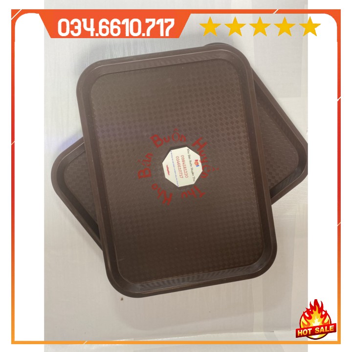 Khay nhựa bưng bê đồ chống trượt - Khay phục vụ nhà hàng 2627 - Màu ngẫu nhiên
