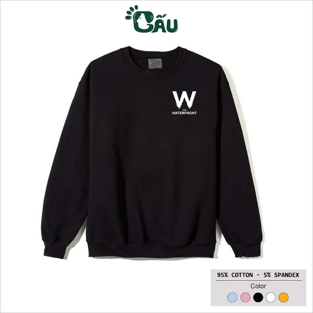 Áo sweater GẤU 194 vải thu đông co dãn, dày dặn mềm mịn form rộng phong cách Unisex - W