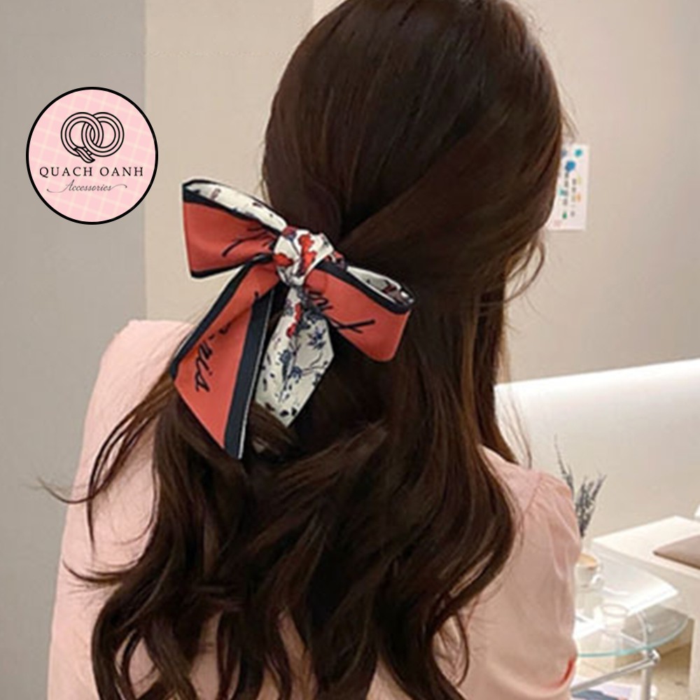 Khăn lụa Hàn Quốc phong cách cổ điển kiểu Pháp buộc tóc quàng cổ cho bạn gái – KH31