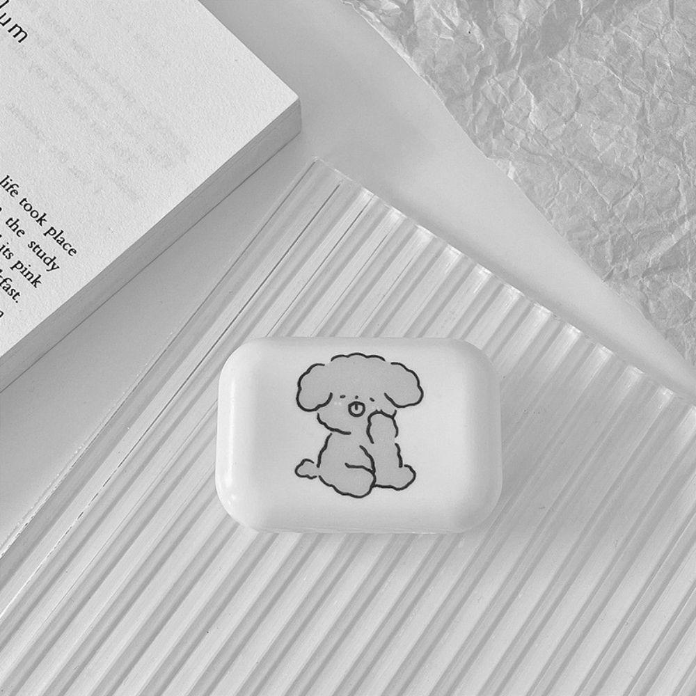 Hộp Đựng Kính Áp Tròng Kèm Gương Mini Họa Tiết Hoạt Hình Cho Cún Cưng Giá Đỡ
