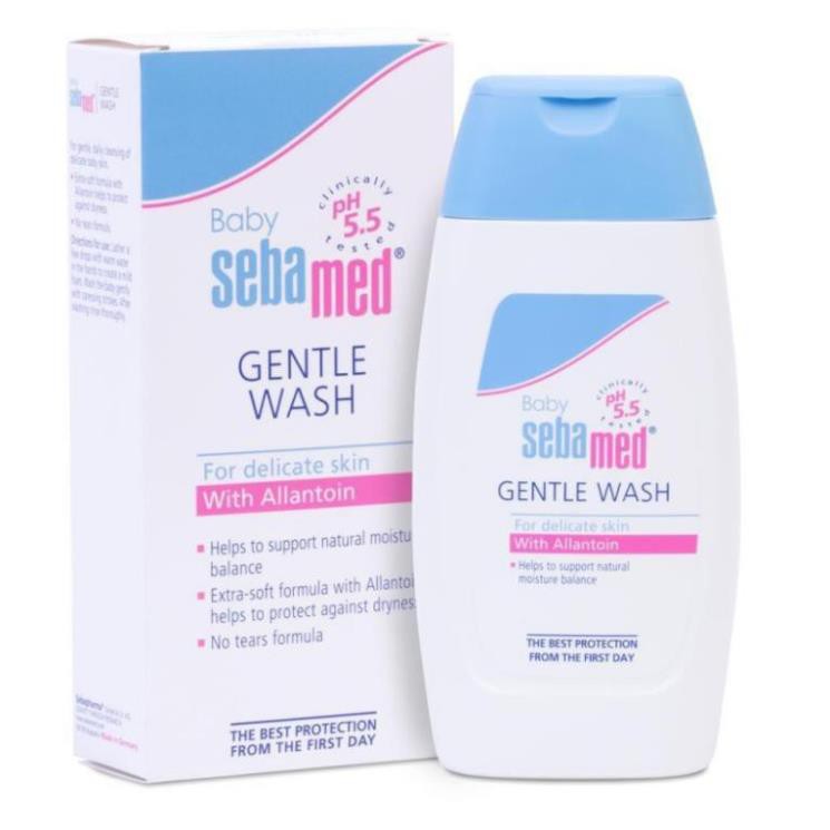 Sữa Tắm Gội Dịu Nhẹ Toàn Thân Cho Bé pH5.5 Baby Sebamed Gentle Wash 200ml