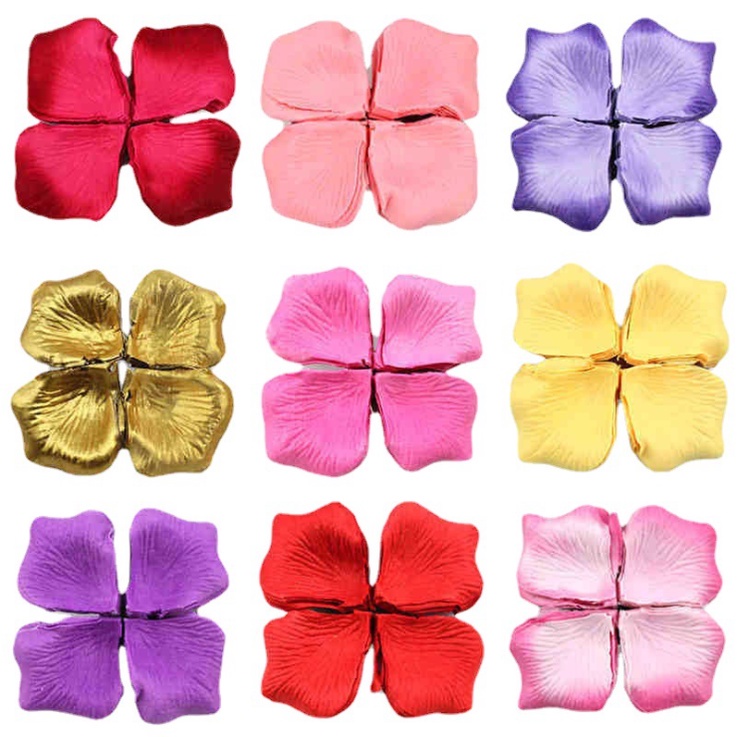 Bộ 100 Cánh Hoa Hồng Giả Bằng Vải Lụa Trang Trí Tiệc Cưới/K Kỷ Niệm