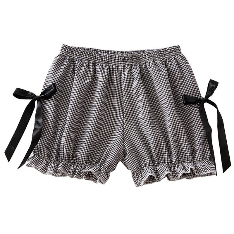 Brroa Quần Dài Dáng Rộng Viền Ren Nhún Bèo Ngọt Ngào Vintage Lolita Bloomers Cho Nữ
