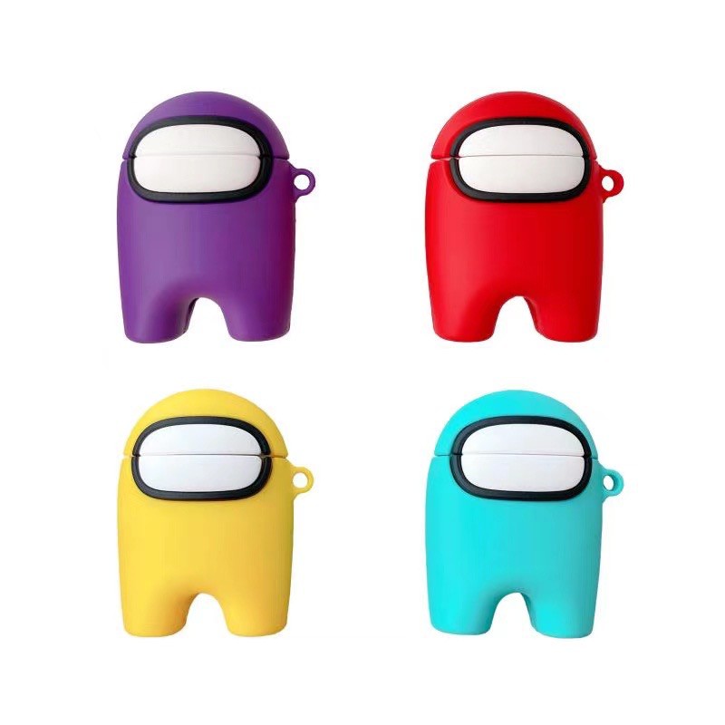 Vỏ bảo vệ hộp sạc tai nghe AirPods 1/2/Pro bằng silicon mềm hình hoạt họa Among Us dễ thương