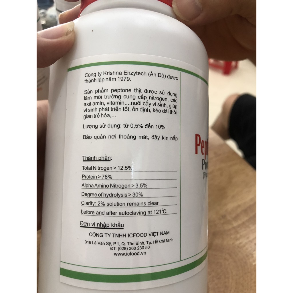 hóa chất Peptone Thịt – Proteose Peptone Dùng Trong Lên Men, Nuôi Cấy Vi Sinh Chai 450g