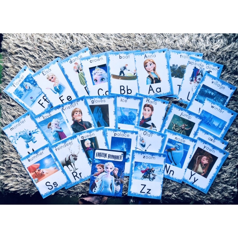 FROZEN ALPHABET, bộ chữ cái - từ vựng TA nữ hoàng băng giá