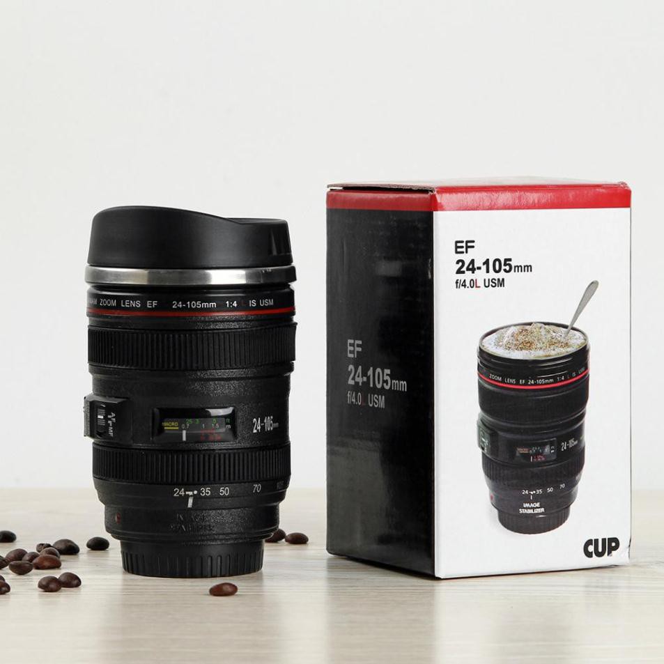 Ly Giữ Nhiệt CaFe - Cốc Giữ Nhiệt CaFe Hình Ống Kính Lens Máy Ảnh