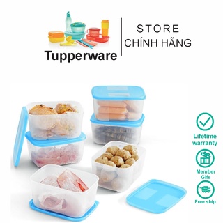 Bộ Hộp Trữ Đông Tupperware Freezermate 650ml - nhựa nguyên sinh có tách set. Mẫu Mới Basic Set 6