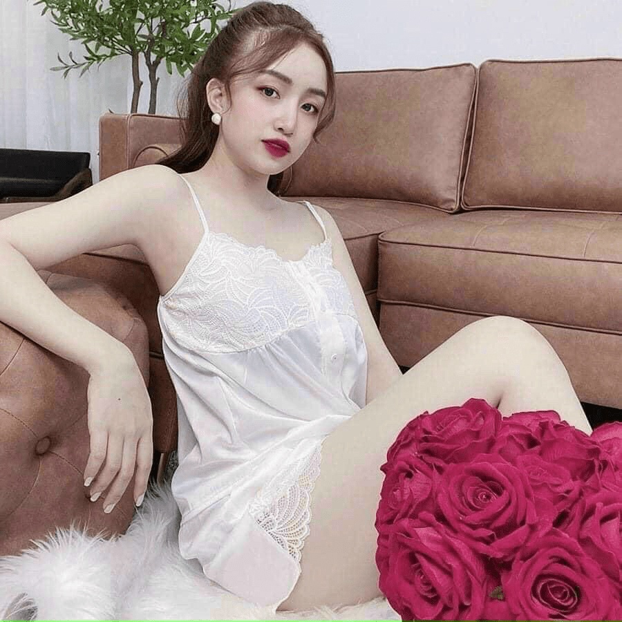 Sét Bộ Ngủ 2 Dây Chất Phi Bóng Phối Ren Mặc Đẹp Gợi Cảm Dáng Xinh NEW UNISEX