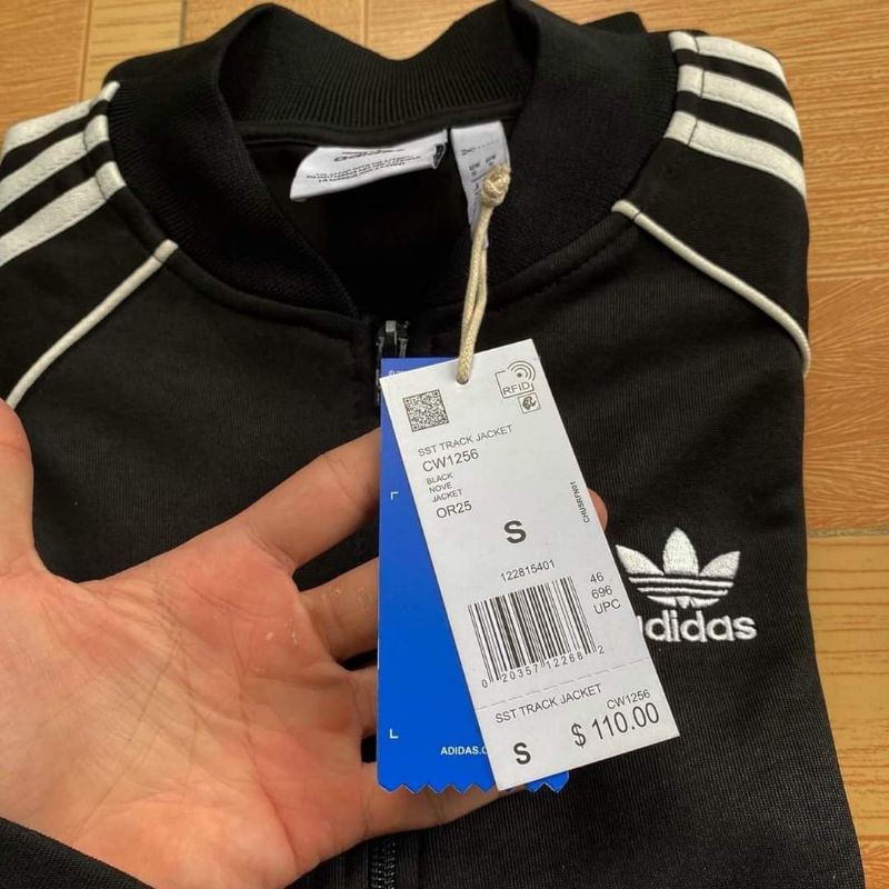 Set bộ thu đông adidas SST màu đen nam nữ vân dệt nổi - Bộ nỉ bomber CW1256