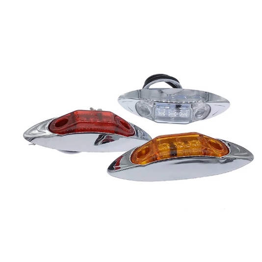 Đèn Led 3 Bóng 12/24V Màu Trắng Đỏ Cho Xe Tải