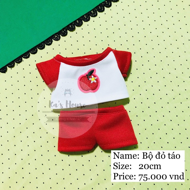 {20cm} CÓ SẴN, set bộ sticker, outfit doll, outfit for doll