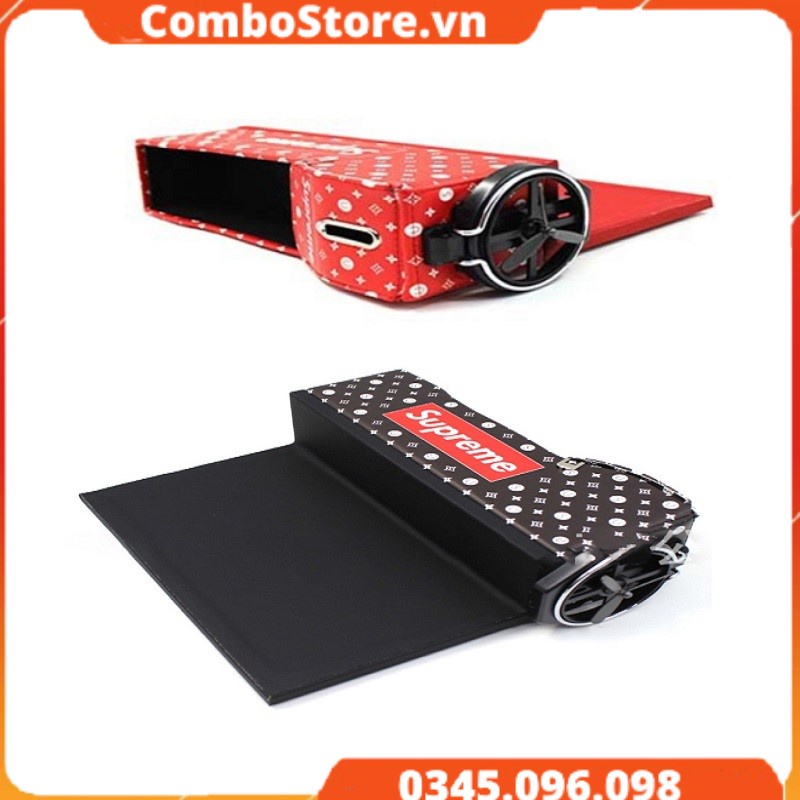 Túi để đồ chèn khe ghế ô tô thời trang Supreme - Túi để đồ da Supreme cao cấp chèn khe ghế xe hơi