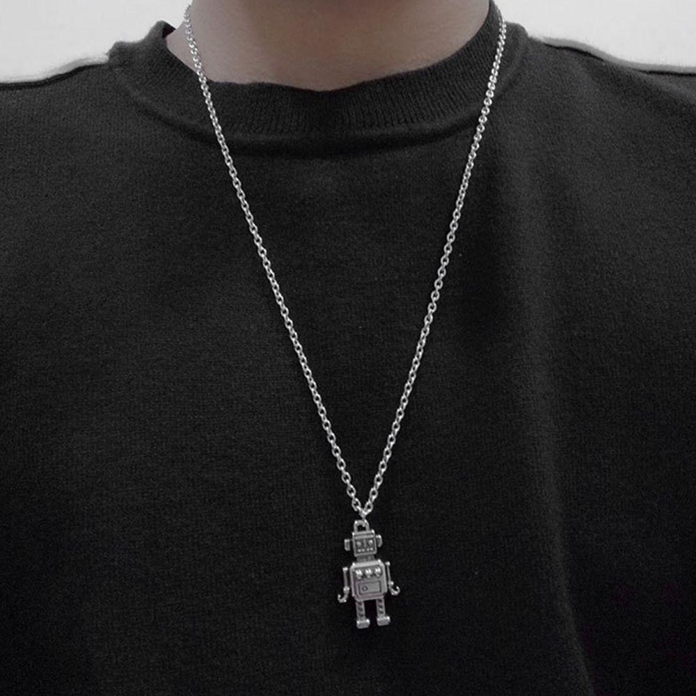 ANEMONE Vòng cổ Mặt Robot Phong Cách Hip Hop Đường Phố Hàn Quốc Cá Tính Dành Cho Nam Nữ