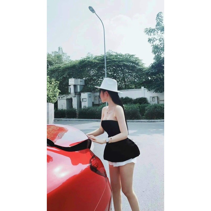 Sét áo kiểu nữ, áo cúp ngực Nhung phối quần đùi trắng chất tuyết mưa, sét đẹp dạo phố.