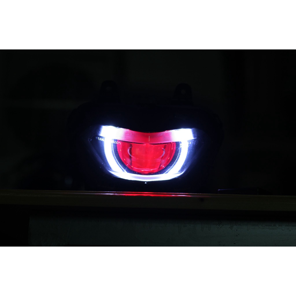 Bi Cầu LED B11 Lens Tím Lắp Sẵn Trên Chóa Exciter 155VVA, Y16ZR