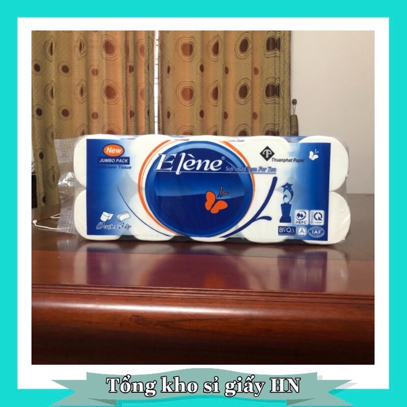 Giấy vệ sinh Elene siêu dai 3 lớp 10 cuộn không lõi< Bán Giá Gốc>