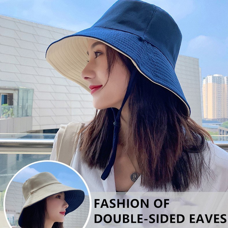 Nón tai bèo 2 mặt màu sắc thời trang dành cho nữ