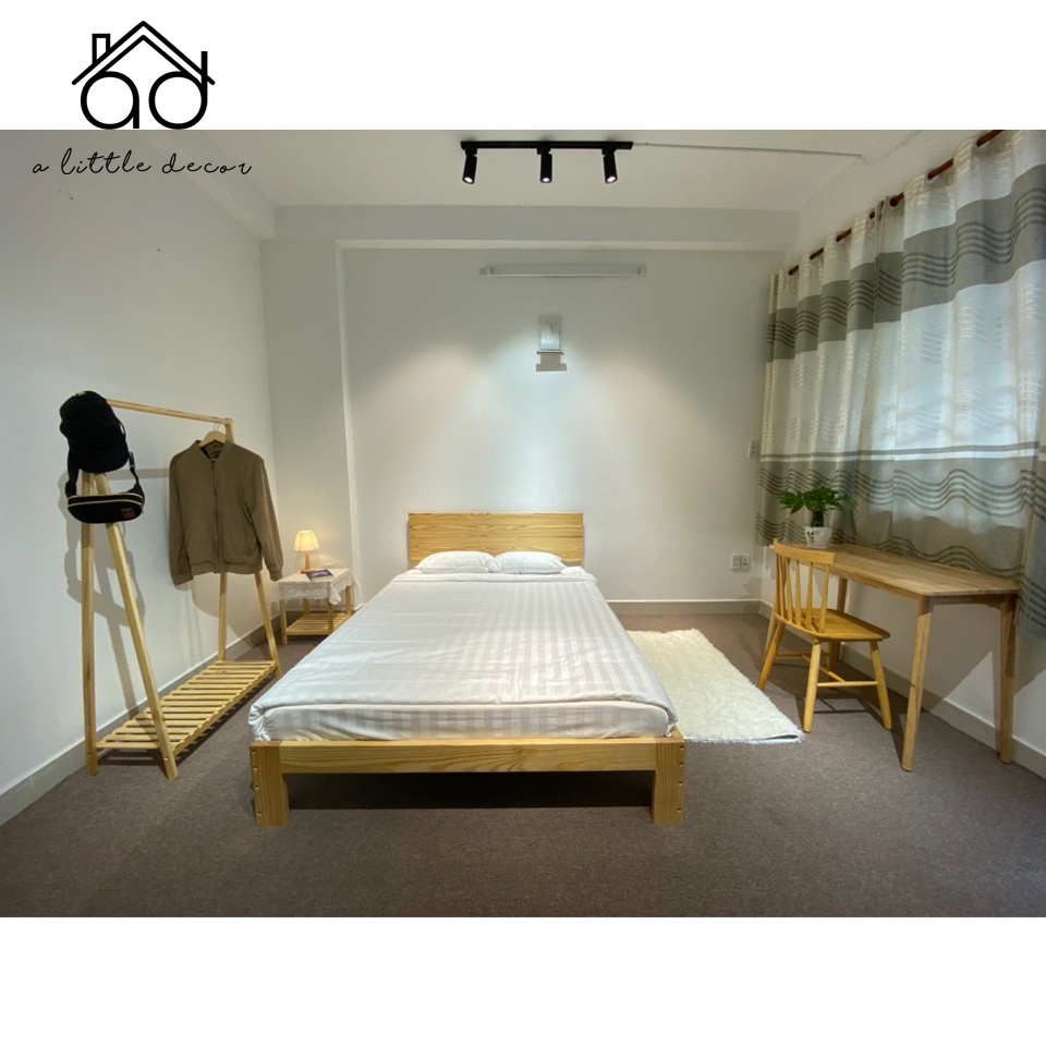 Giường Pallet Hiện Đại A Little Decor - Giường Pallet Chân Đứng Cao 30cm Gỗ Thông Mỹ Nhập Khẩu Mới 100% Chưa Qua Sử Dụng