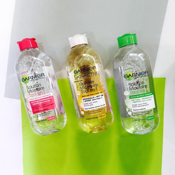 [Chuẩn Auth] Nước Tẩy Trang Cho Da Hỗn Hợp, Nhạy Cảm Garnier Skin Active Solution Micellaire Cleansing Water 400ml