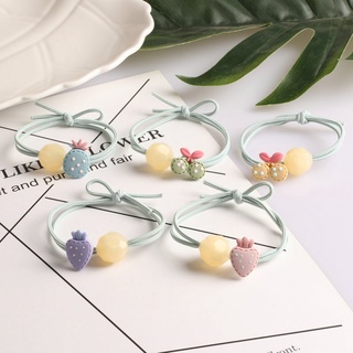 Thun cột tóc mặt hình trái cây đáng yêu cho bé