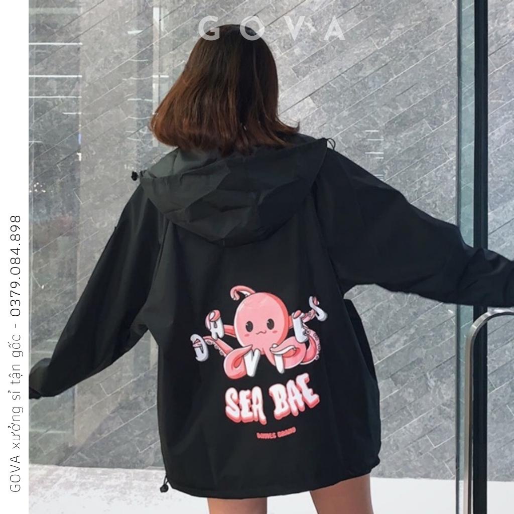 Áo khoác dù Sea Bae nam nữ form rộng Unisex 2 lớp Chống Nắng Siêu Hot ulzzang Jacket Bomber GOVA